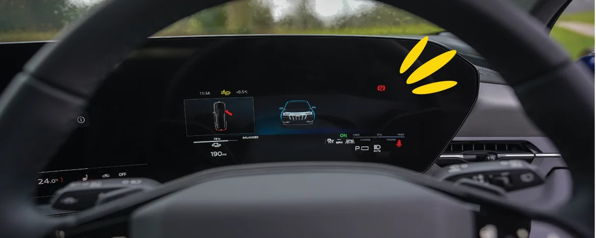 Audi Q6 e-tron drivers display