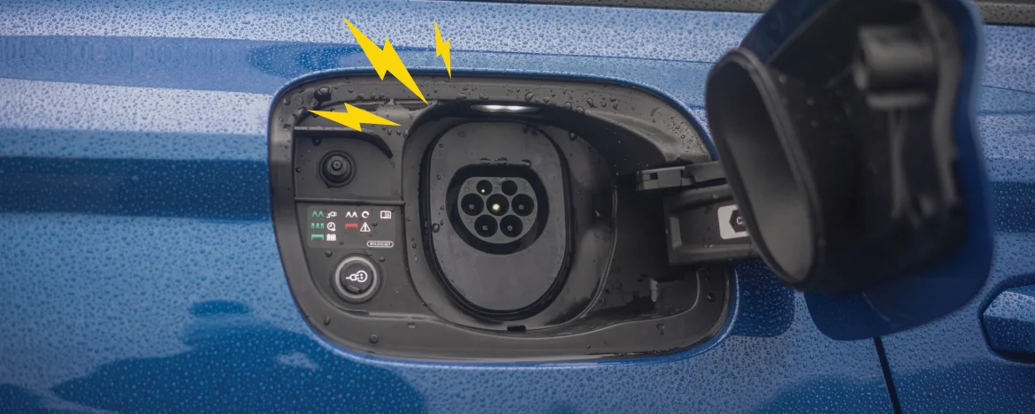Audi Q6 e-tron charging port