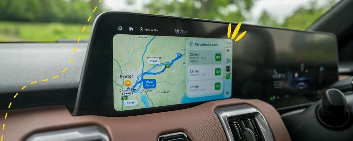 Apple CarPlay sat nav example