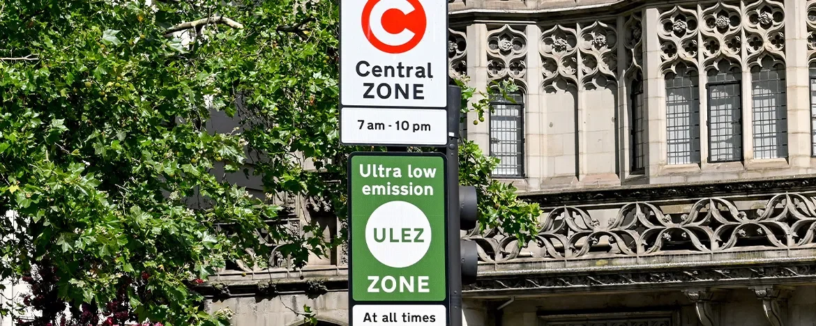 London ULEZ and Congestion Zone signage