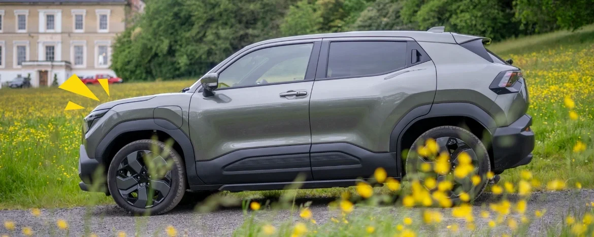 Suzuki e Vitara in yellow flowers