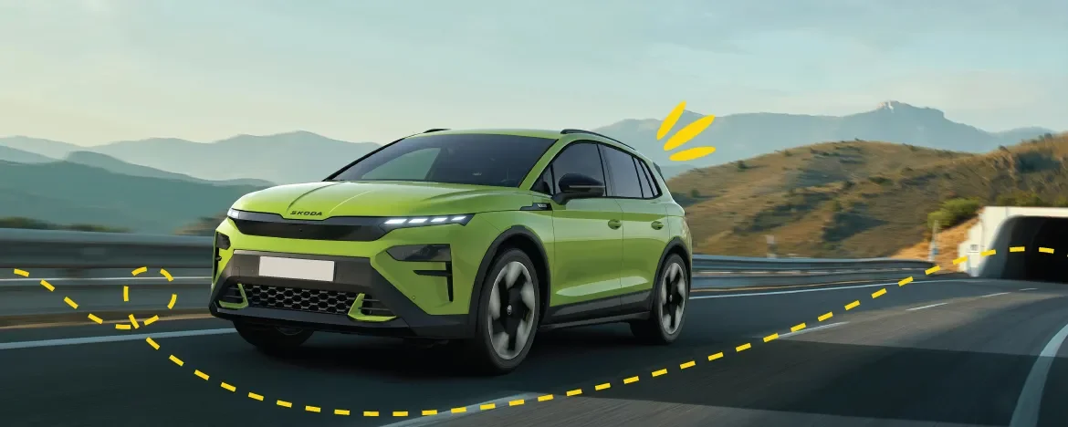 SKODA Elroq driving