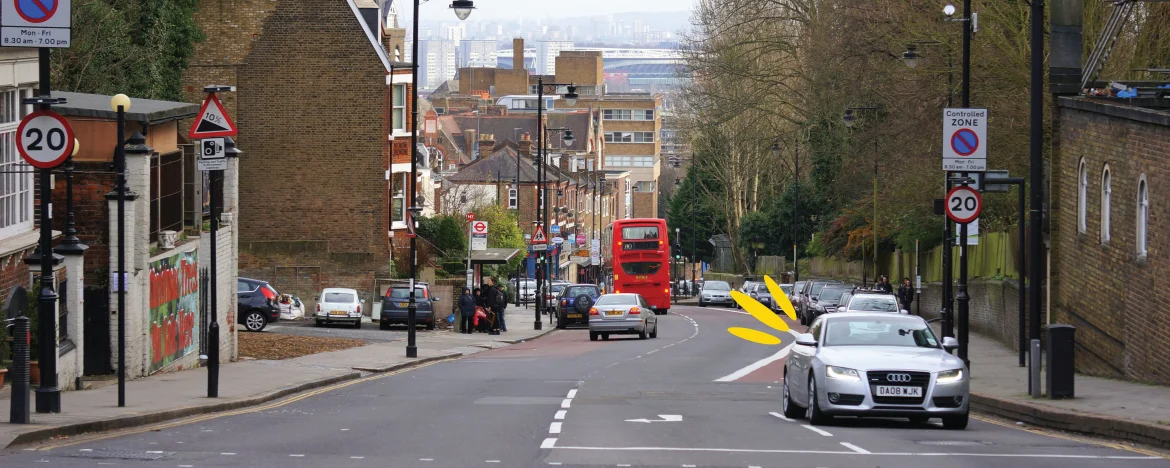 Street with cars