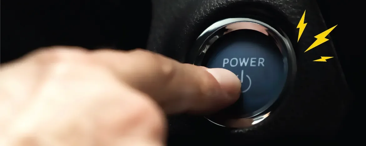 Power button in car