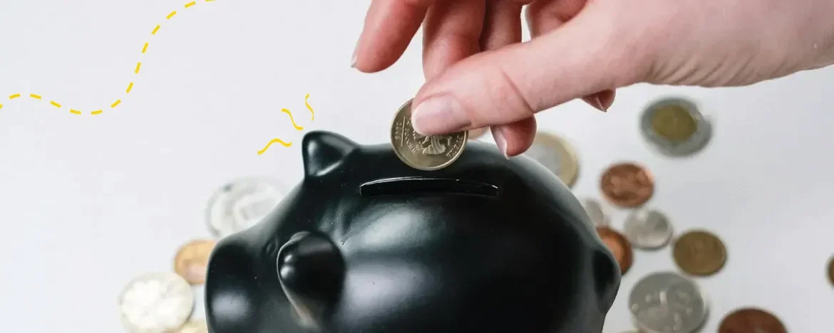 Piggy bank with accents