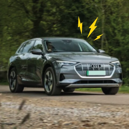 Audi E-tron driving