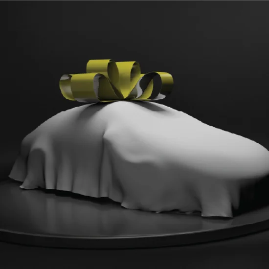 Car unveiling stock image
