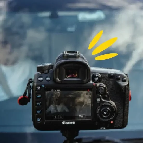 camera filming car scene