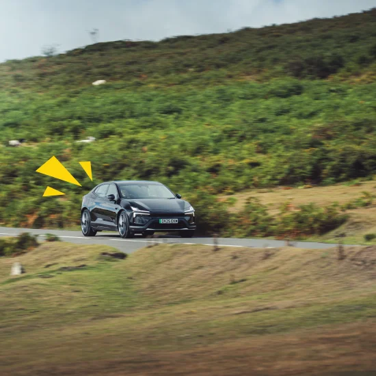 Polestar 4 driving