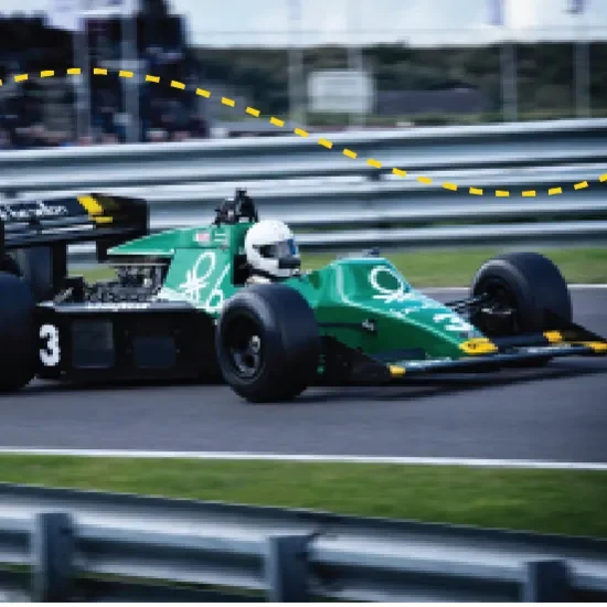Formula 1 green racing car