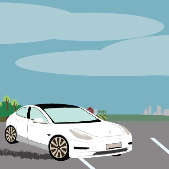 Badly driven car