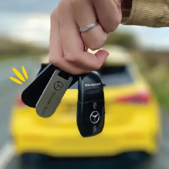 hand dangling keys